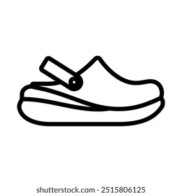 sandals icon line vector design in trendy style