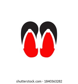 Sandaletten-Logo-Design, Vektorvorlage