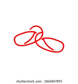 Sandals icon logo design vector template