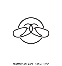 Sandals icon logo design vector template