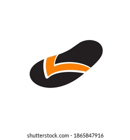 Sandals icon logo design vector template