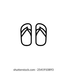 Sandals icon representing casual footwear, perfect for summer and beach themes.