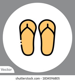 Sandals icon sign vector,Symbol, logo illustration for web and mobile