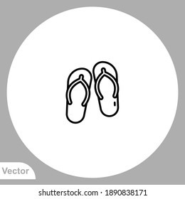 Sandals icon sign vector,Symbol, logo illustration for web and mobile