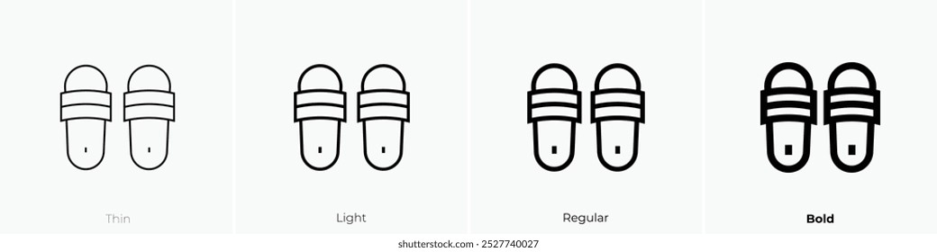 sandals icon. Thin, Light Regular And Bold style design isolated on white background