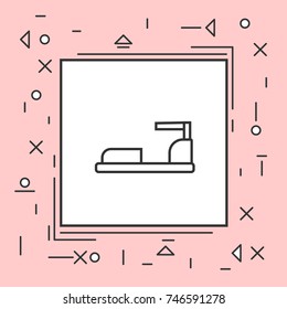 Icono De Sandalias Línea Delgada En Ilustración Del Vector De Marco Rosa