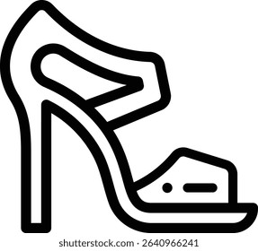sandals icon. Thin Linear Style Design Isolated On White Background