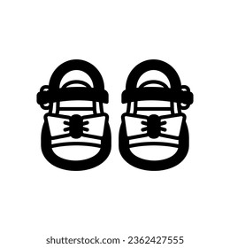 Sandals icon in vector. Illustration