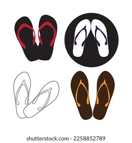 sandals icon vector illustration symbol design