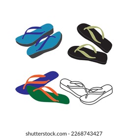 Sandalen-Symbol, Vektorgrafik-Design