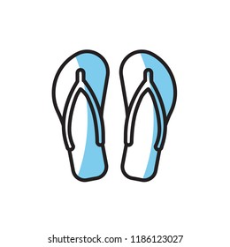 sandals icon vector. modern icon design