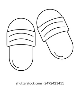 sandals icon vector on white background