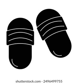 sandals icon vector on white background