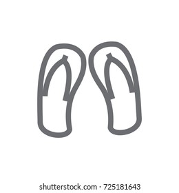 Sandals icon vector. Sandals outline style design