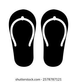 Sandals icon vector. Slippers icon. Flip flop icon.Flat style vector illustration editable isolated design.