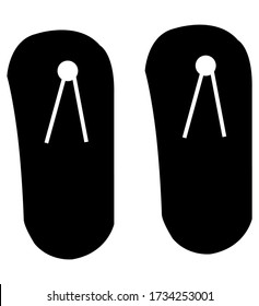 Vector de icono de sandalias para web y aplicación