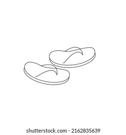 sandals ilustration logo vector icon template