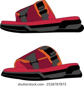 Sandals isolated icon in cartoon style,sandals vector illustration footwear drawing shoes illustration