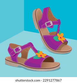 sandals, kids, girl, purple, flower, footwear, fashion, colorful