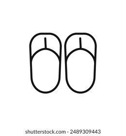 sandals logo sign vector outline