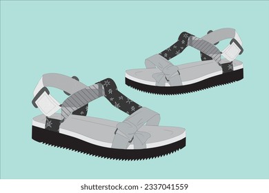 Sandals are an open type of shoe, consisting of a sole held to the wearer's foot by straps going over the instep and around the ankle. 
