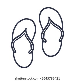 sandals outline icon doodle illustration 