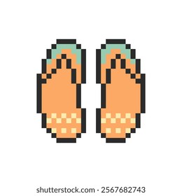 sandals pair casual pixel art