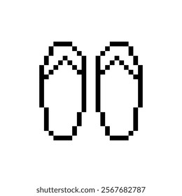 sandals pair casual pixel art