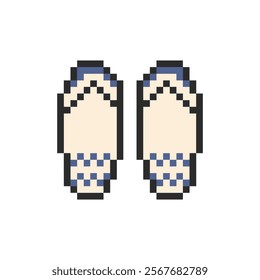 sandals pair casual pixel art