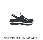 Sandals shoe logo design. Fashion, shoeshop concept vector design and illustration.