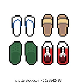 sandals shoes icons pixel art