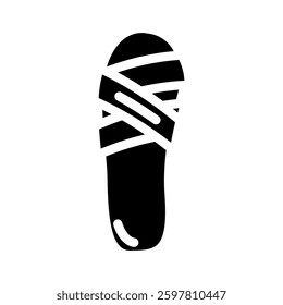 sandals slow living glyph icon vector. sandals slow living sign. isolated symbol illustration