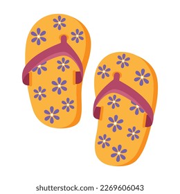sandals summer accessory isolated icon