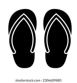 Sandals vector art, icon and graphic design, flat design