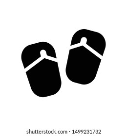 Sandals vector graphics solid icon in black color