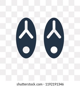 Sandals vector icon isolated on transparent background, Sandals transparency concept can be used web and mobile