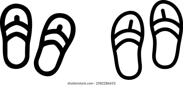 Sandals Vector Icon Set – Comfortable and Stylish Footwear Designs