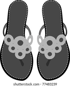 Sandals. vector illustration