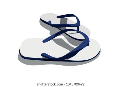 Sandals vector illustration on white background