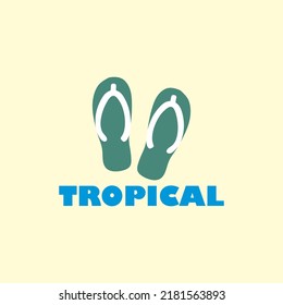 SANDALS vector logo design suitable use for symbol, icon, and element design to describe summer or tropical