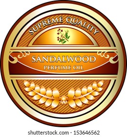Sandalwood Perfume Oil Vintage Label