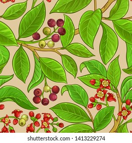sandalwood vector pattern on color background