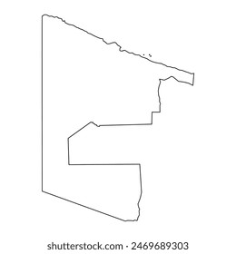 Sandaun Province map, administrative division of Papua New Guinea. Vector illustration.