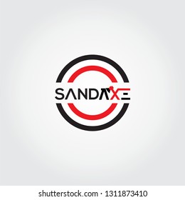 SANDAXE logo vector throw ax