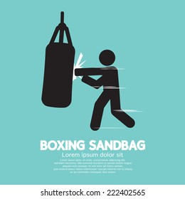 Sandbag For Boxer Graphic Symbol Vector Illustration