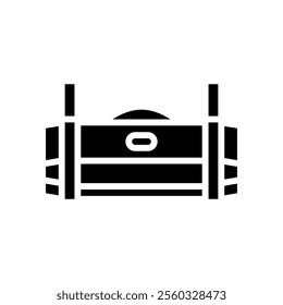 sandbag fitness tool glyph icon vector. sandbag fitness tool sign. isolated symbol illustration