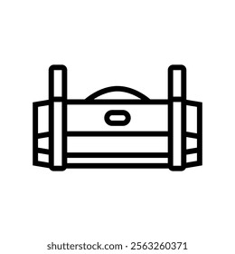 sandbag fitness tool line icon vector. sandbag fitness tool sign. isolated contour symbol black illustration