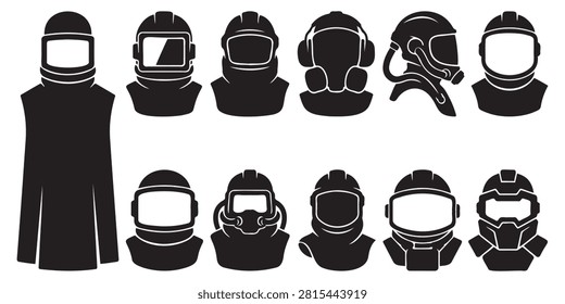 Sandblasting Hood Vector Silhouette Bundle - Industrial Abrasive Blasting Helmet Icon Pack - Blast Cabinet Protection Equipment Template Collection

If you want to create highly professional marketing layouts or branding assets for industrial surface preparation companies, this comprehensive collection of abrasive blast protection silhouettes is the ideal setup for your workshop portfolio. We have packed this extensive bundle with everything that represents professional rust removal, paint stripping, and glass bead blasting, featuring solid black vector shapes of sandblasting hoods, protective air-fed helmets, suit capes, heavy blast nozzles, pressure pots, and benchtop sandblast cabinets. The layout also integrates essential industrial equipment including air compressor tanks, blast hoses, safety goggles, worker respirators, storage toolboxes, traffic cones, and operator silhouettes performing abrasive cleaning.

Every single helmet outline and industrial tool shape in this graphic compilation is carefully structured with sharp contours and flat solid configurations to ensure seamless scalability. It works beautifully as a high-converting template layout for digital creators and small contracting print shops looking to build clean commercial logos, custom blaster work uniform shirts, custom vinyl decals for service trucks, blasting shop window signs, or commercial print on demand trade merchandise without dealing with messy node errors or overlapping paths.
