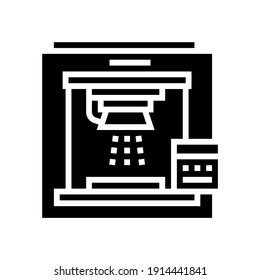 sandblasting machine glyph icon vector. sandblasting machine sign. isolated contour symbol black illustration