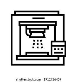 sandblasting machine line icon vector. sandblasting machine sign. isolated contour symbol black illustration